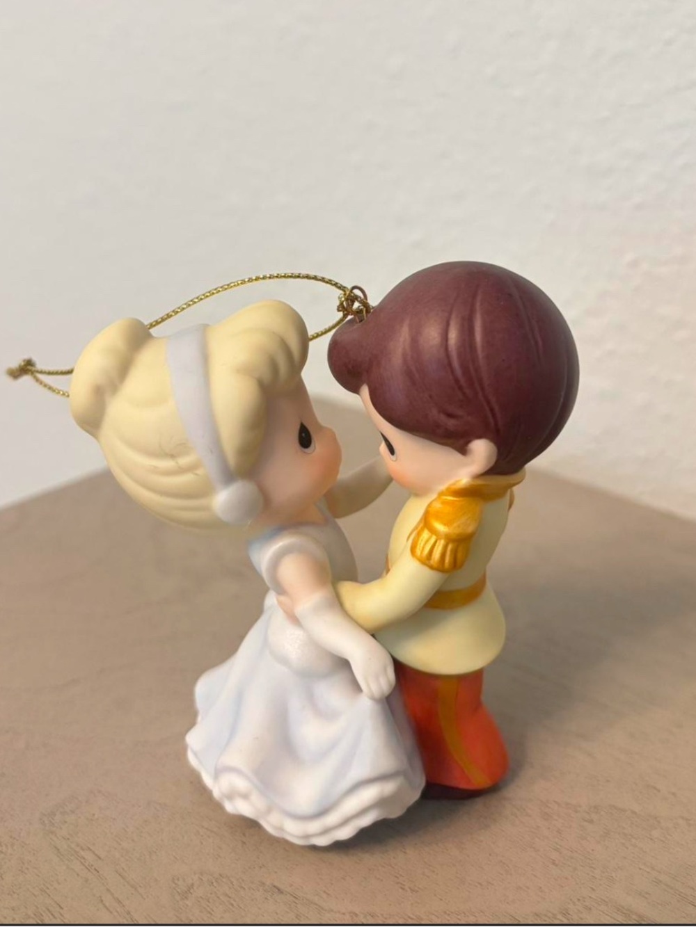 Precious moments Disney Princess Cinderella and Prince ornament like new